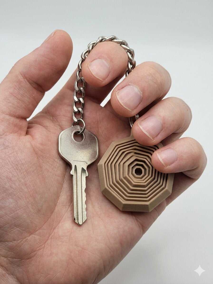 Nonagonal Fidget Keychain