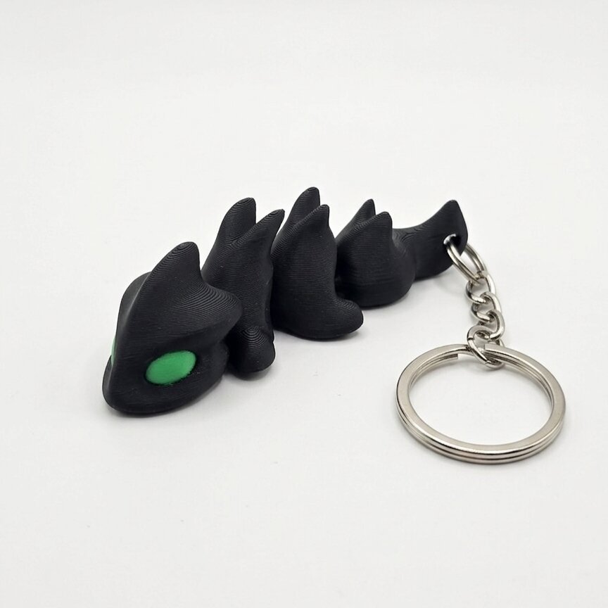 Mini Articulated Dragon Keychain
