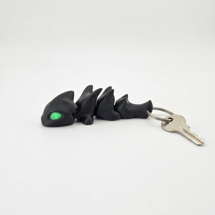 Mini Articulated Dragon Keychain