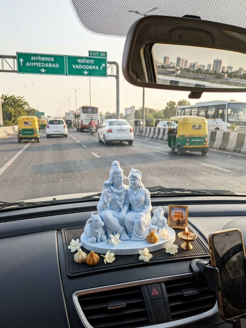 Shiv Parvati with Ganesha & Nandi Murti