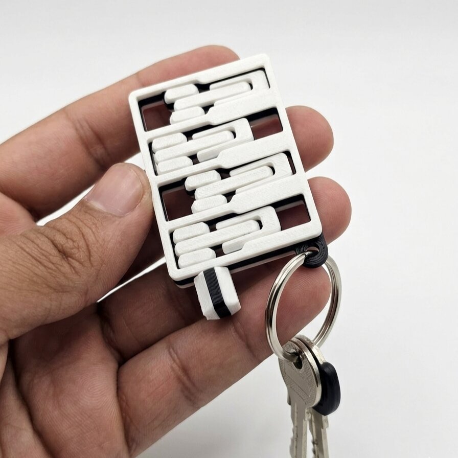 Infinite Flip Fidget Keychain - Stress Relief & Focus Toy